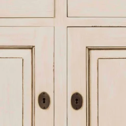 Wohnen Landhaus Vitrine in Creme Weiß - Helsing