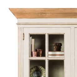 Wohnen Landhaus Vitrine in Creme Weiß - Helsing
