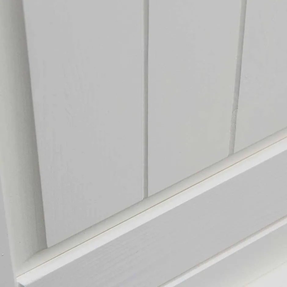 Wohnen Landhaus Vitrine in Weiß und Eiche - Bordona