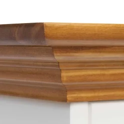 Wohnen Landhaus Vitrine in Weiß und Eiche - Bordona