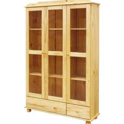 Wohnen Landhaus Vitrine mit drei Türen - Kascanu