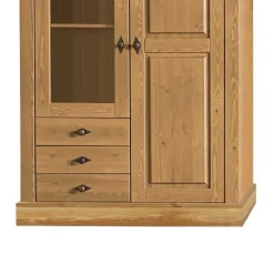 Wohnen Landhaus Vitrine Piatra in Kiefer Natur gelaugt