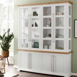 Wohnen Landhaus Vitrinenschrank mit acht Türen - Eyzaco