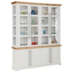 Wohnen Landhaus Vitrinenschrank mit acht Türen - Eyzaco