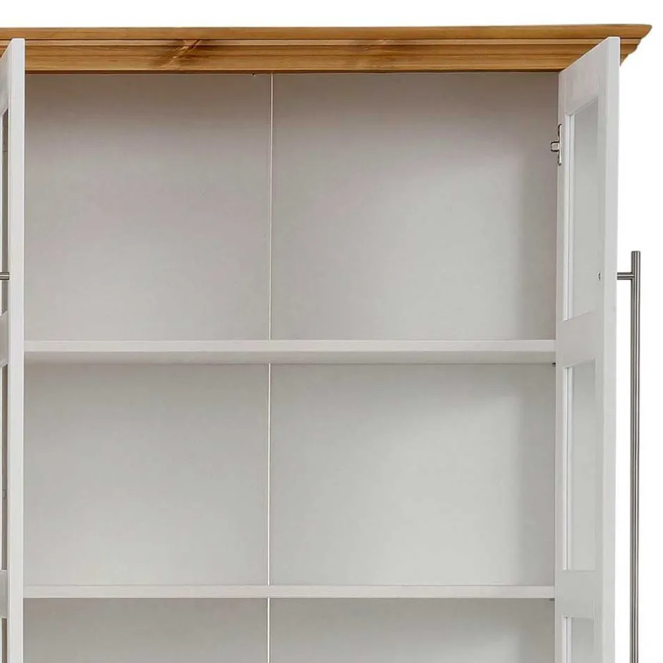 Wohnen Landhaus Vitrinenschrank mit acht Türen - Eyzaco