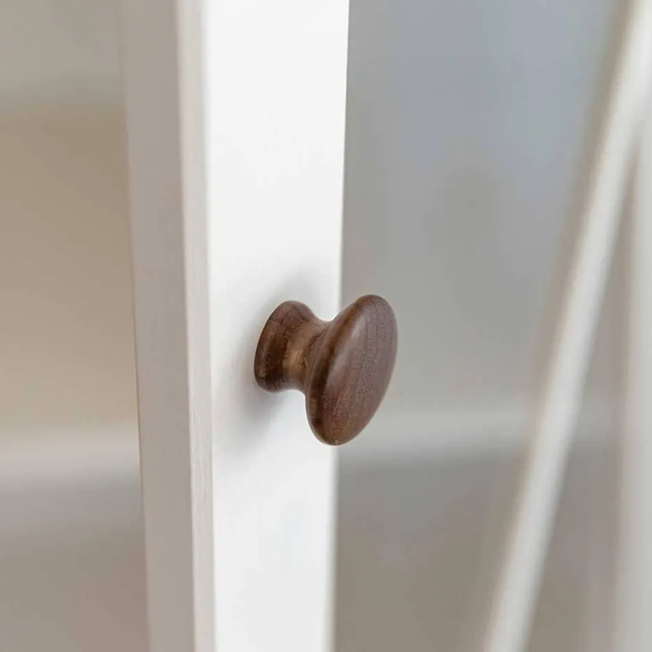 Landhaus Vitrinenschrank aus Kiefer zweifarbig - Zalya^Wohnen Best