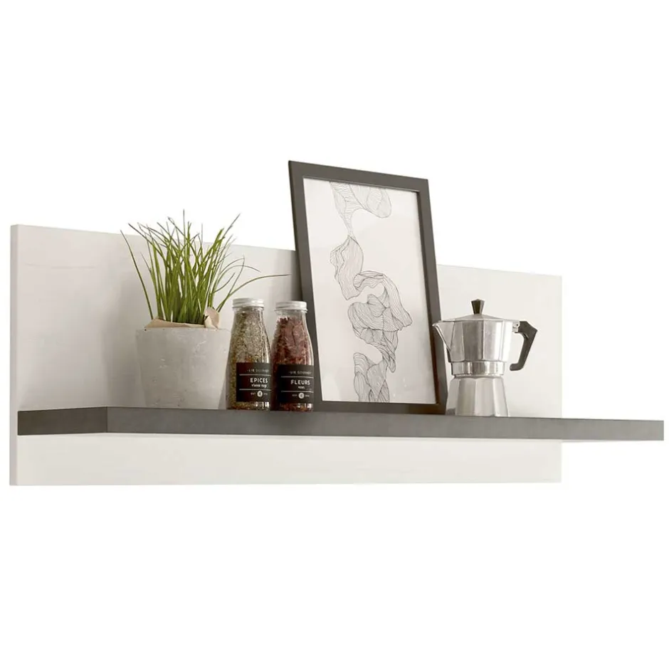 Landhaus Wandboard in Weiß & Anthrazit - Eture^Wohnen Discount