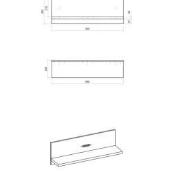 Landhaus Wandboard in Weiß & Anthrazit - Eture^Wohnen Discount