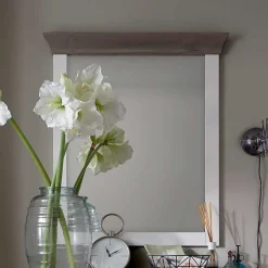 Wohnen Landhaus Wandspiegel Charmes in Weiß Grau