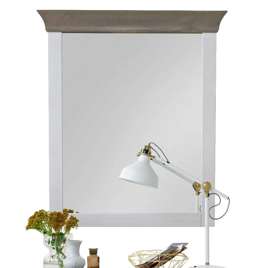 Landhaus Wandspiegel Mirandesca in Grau Weiß^Wohnen Outlet