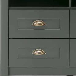 Landhaus Wohnwand in Dunkelgrün - Niestov (vierteilig)^Wohnen Best