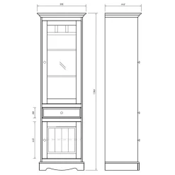 Landhaus Wohnwand Möbel - Vitablo (fünfteilig)^Wohnen Best