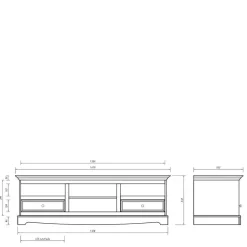 Landhaus Wohnwand Möbel - Vitablo (fünfteilig)^Wohnen Best