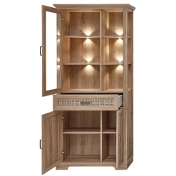 Wohnen Landhaus Wohnwandmöbel in Eiche NB - Barack (dreiteilig)