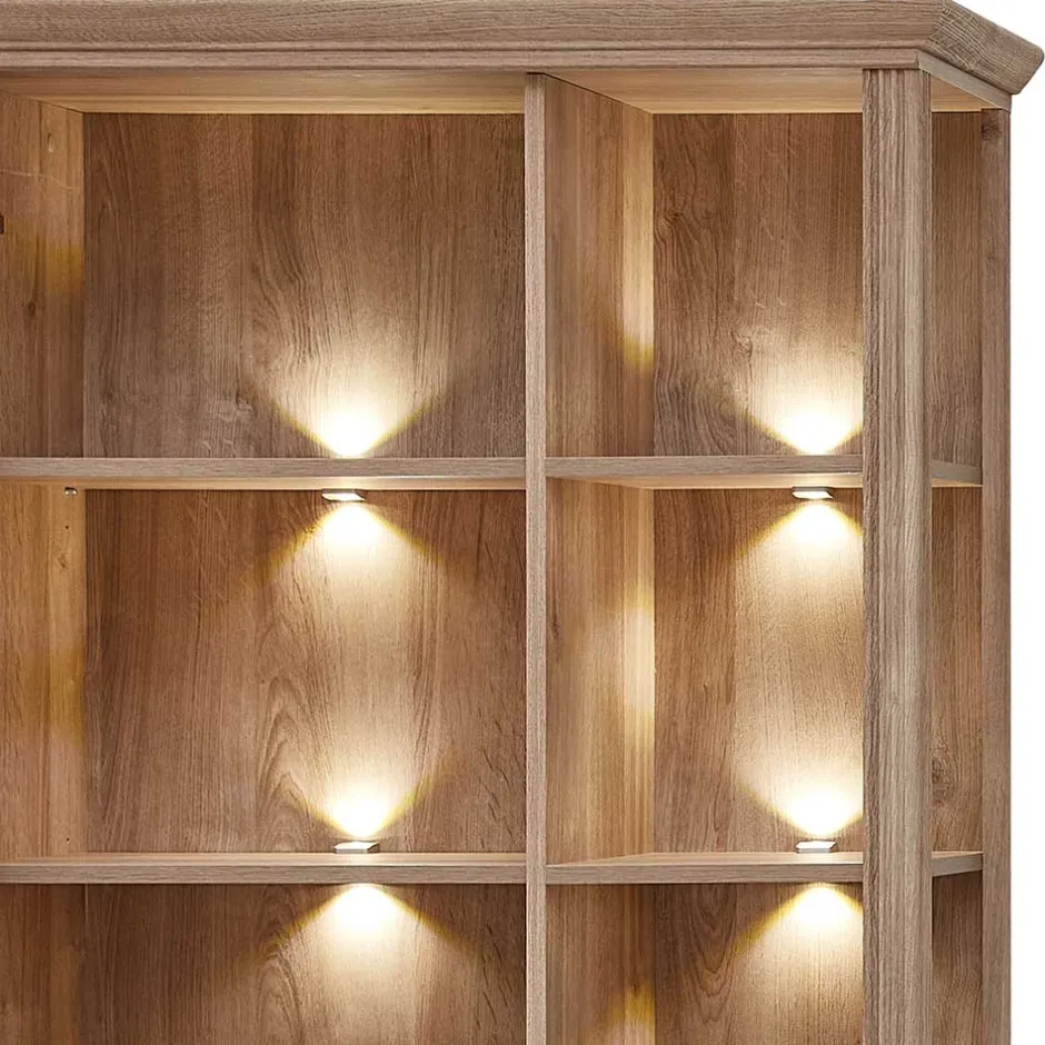 Wohnen Landhaus Wohnwandmöbel in Eiche NB - Barack (dreiteilig)