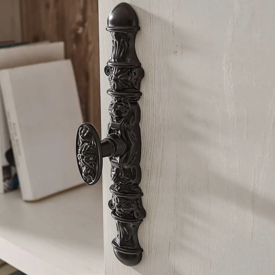 Wohnen Landhaus Wohnzimmer Möbel Set Nedita in Weiß & Pinie (vierteilig)