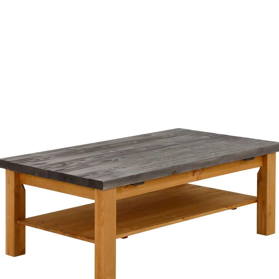 Wohnen Landhaus Wohnzimmertisch in Natur & Grau - Ostanzia