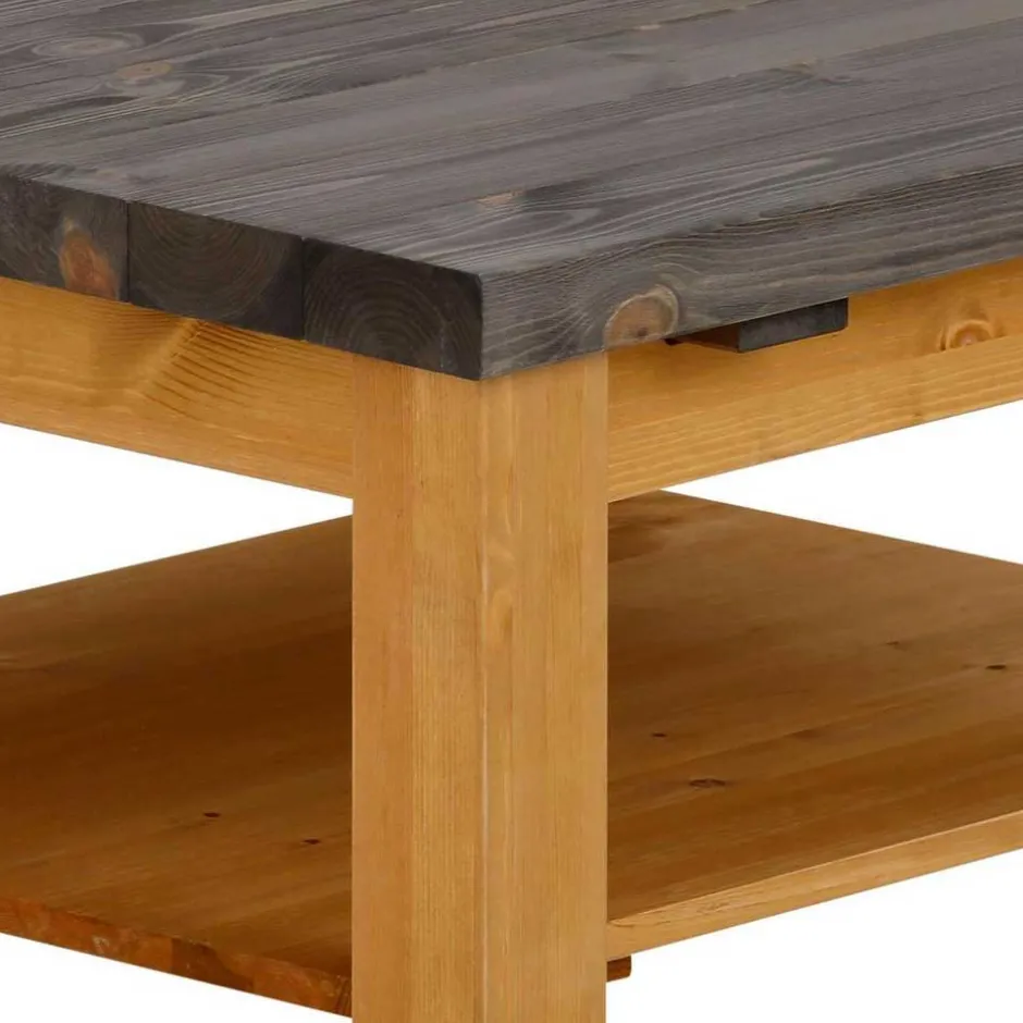 Wohnen Landhaus Wohnzimmertisch in Natur & Grau - Ostanzia