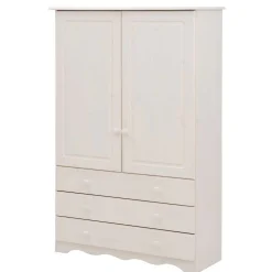 Wohnen Landhaus Wäsche-Schrank in Weiß lackiert - Ilvestra