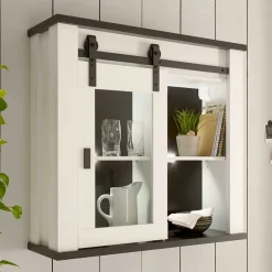 Landhausküche Oberschrank mit Glas Schiebetür - Eture^Wohnen Clearance