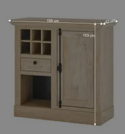 Landhaus-Kommode in Eiche Gold - Hengas^Wohnen Outlet