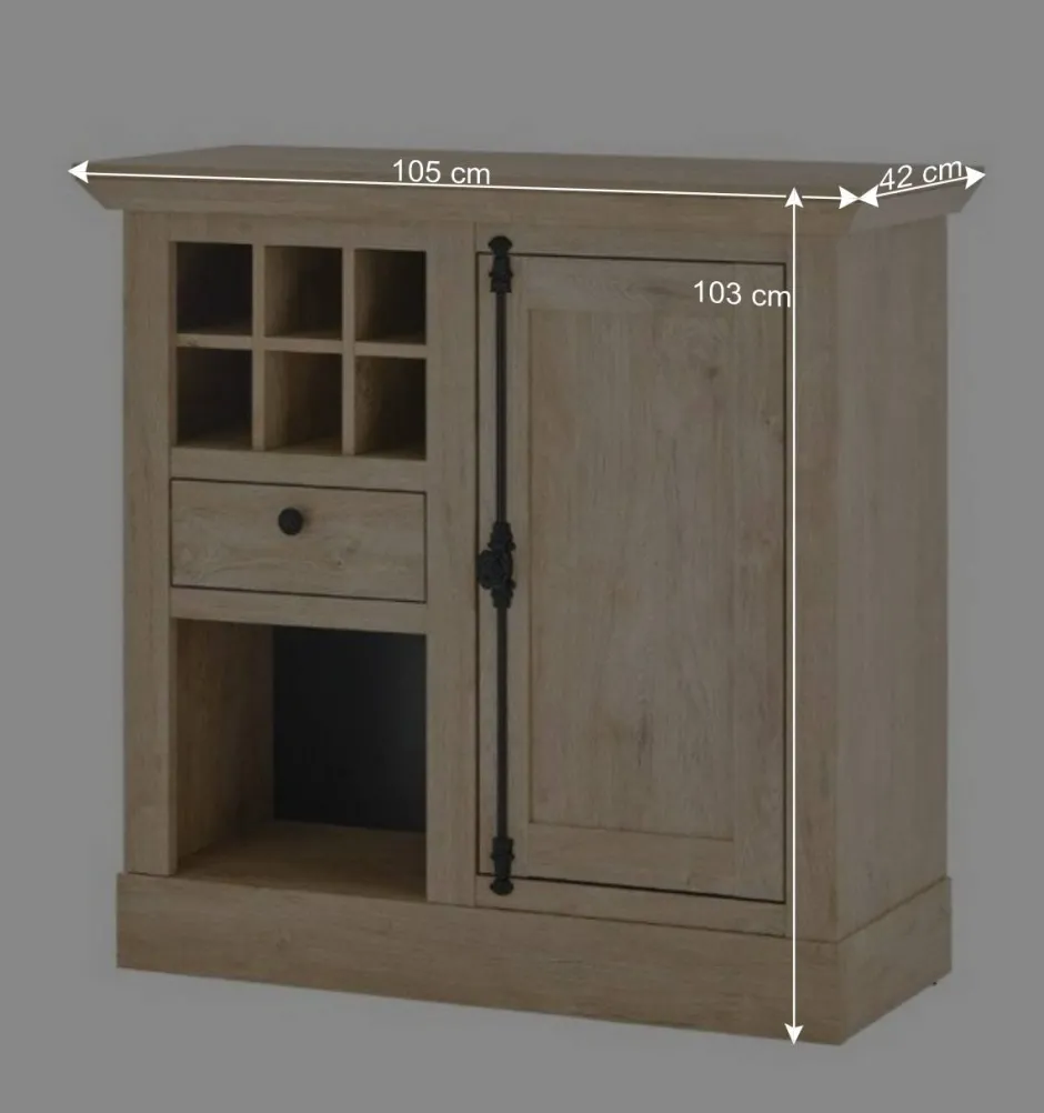 Landhaus-Kommode in Eiche Gold - Hengas^Wohnen Outlet