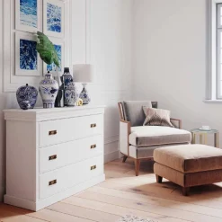 Wohnen Landhauskommode in Weiß lackiert - Presto