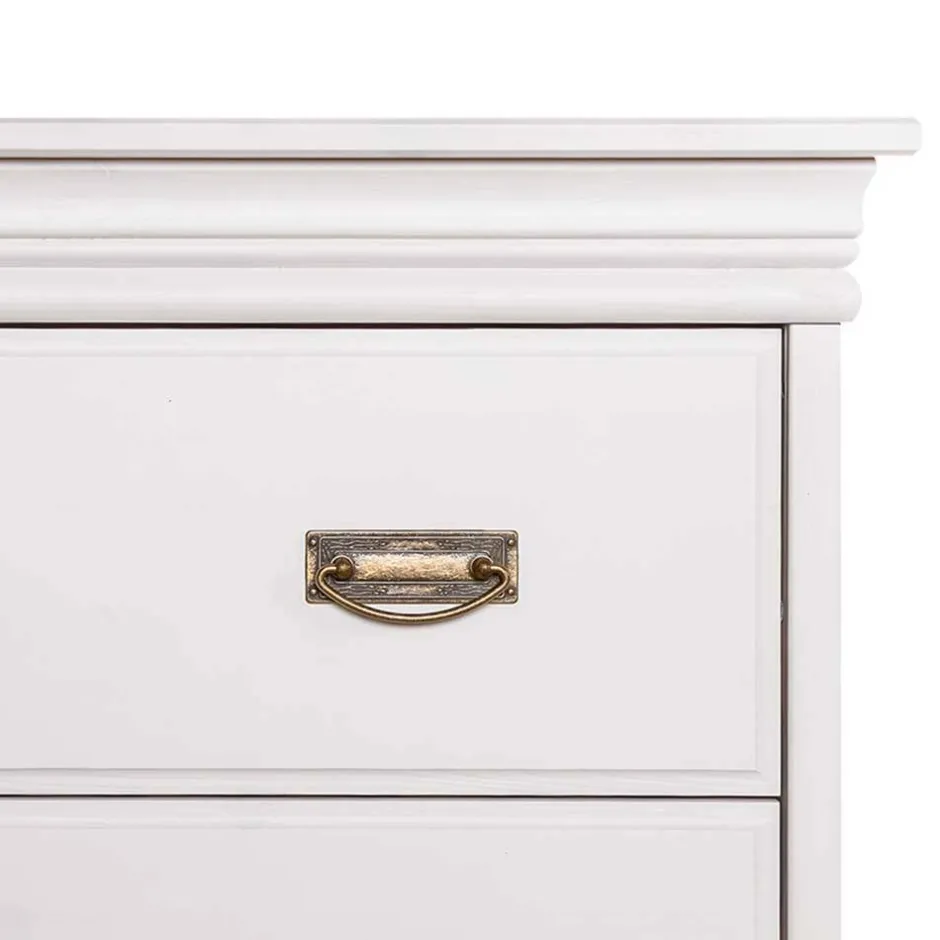 Wohnen Landhauskommode in Weiß lackiert - Presto