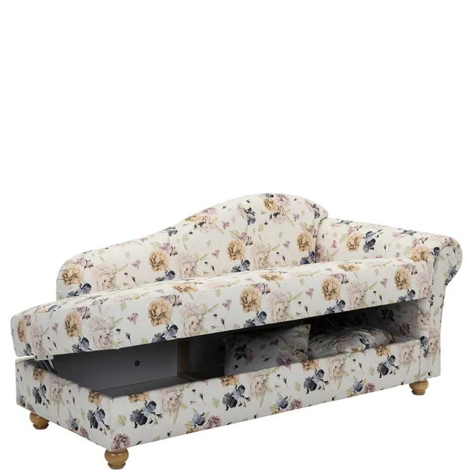 Wohnen Landhaus-Recamiere mit Blumen Muster - Vergil