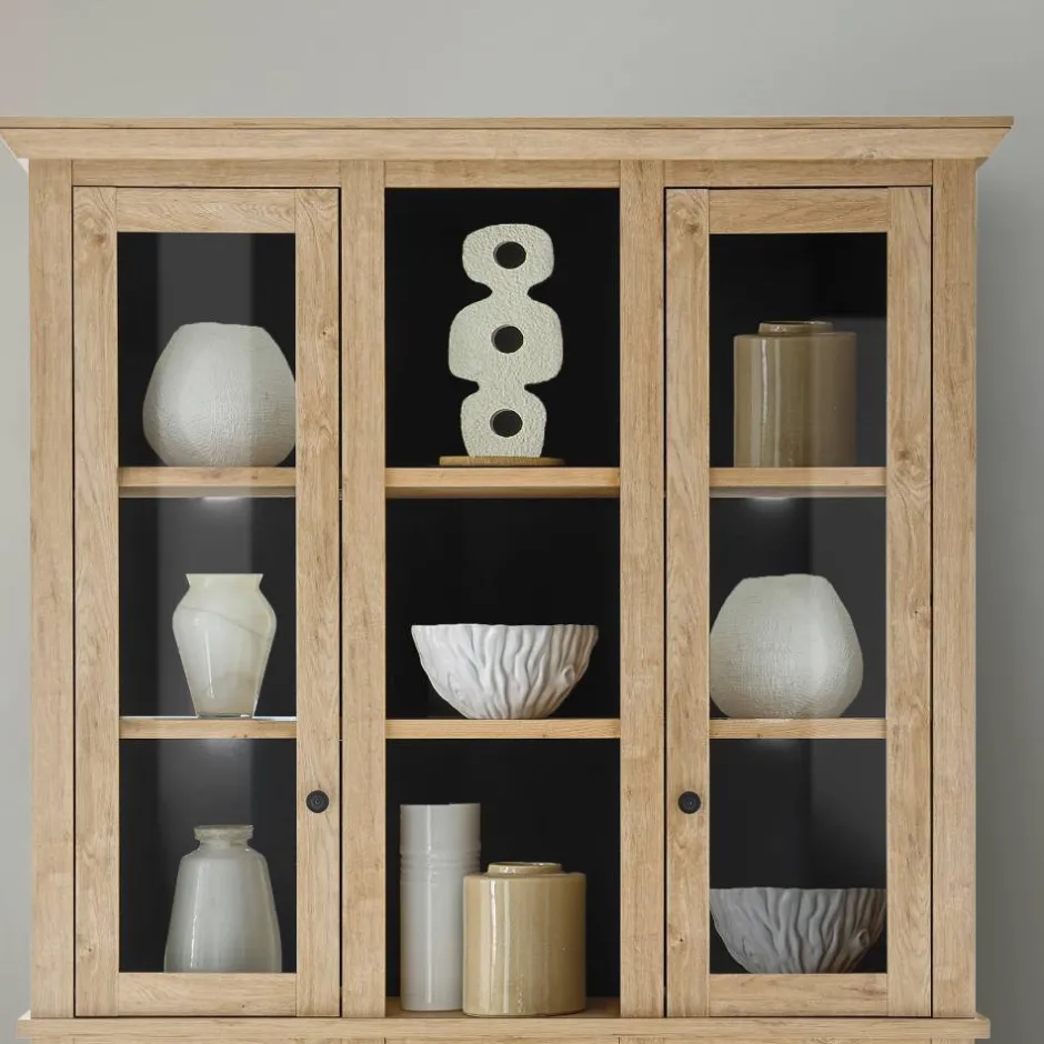 Landhaus-Schrank in Eiche Gold - Hengas^Wohnen Sale