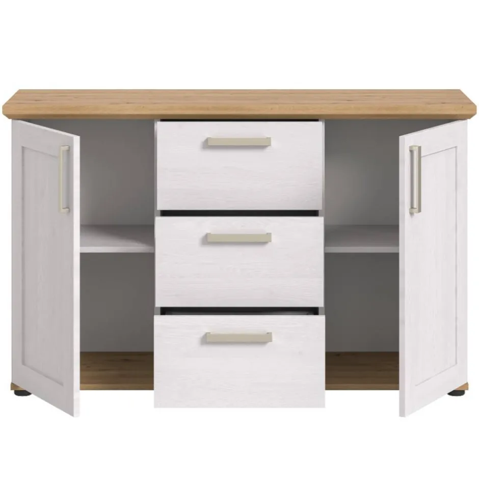 Wohnen Landhaus-Sideboard in Weiß - Tocella