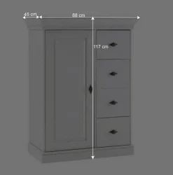 Landhausstil Kommode Cempino in Grau^Wohnen New