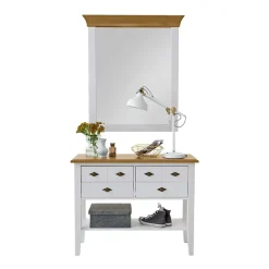 Landhausstil Möbel Set Sibiuta in Weiß (zweiteilig)^Wohnen Sale