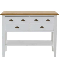 Landhausstil Möbel Set Sibiuta in Weiß (zweiteilig)^Wohnen Sale