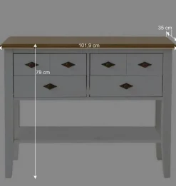 Landhausstil Möbel Set Sibiuta in Weiß (zweiteilig)^Wohnen Sale