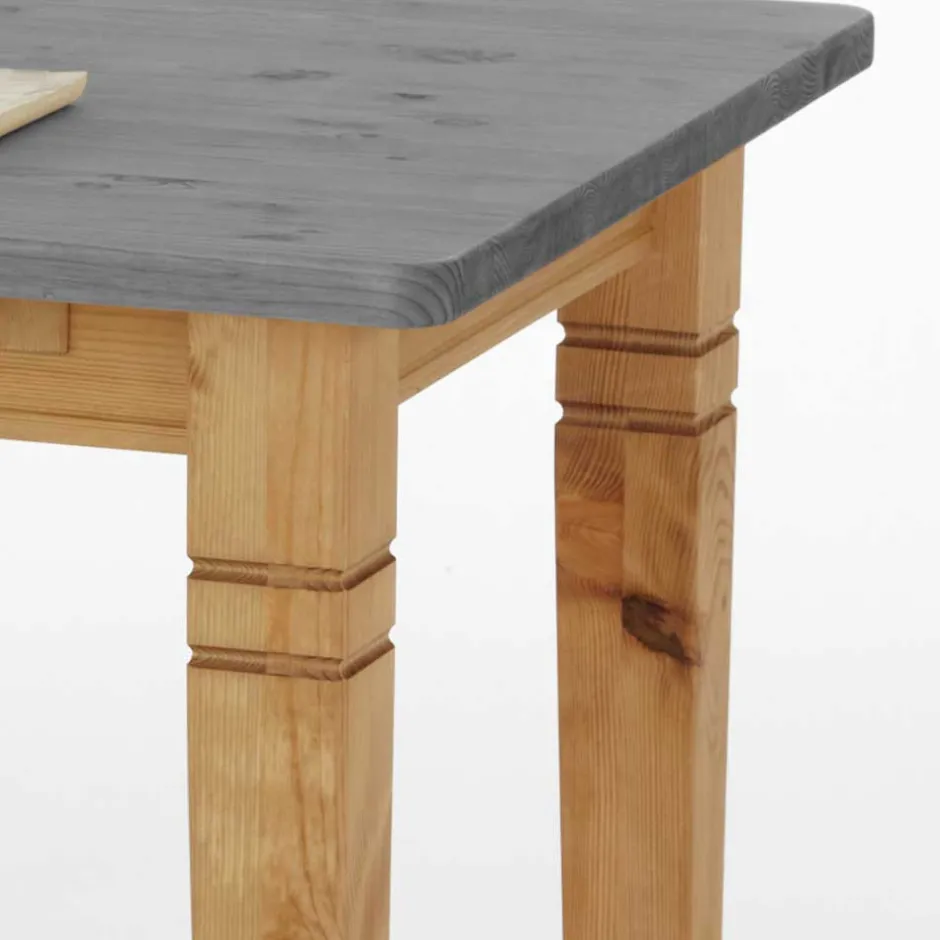 Wohnen Landhaustisch in Grau & Kiefer Lauge - Eshelas