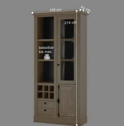 Wohnen Landhaus-TV-Anbauwand Set - Hengas (dreiteilig)