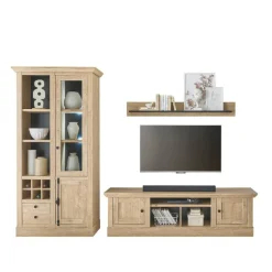 Wohnen Landhaus-TV-Anbauwand Set - Hengas (dreiteilig)