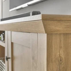 Wohnen Landhaus-TV-Lowboard in Eiche Gold - Hengas