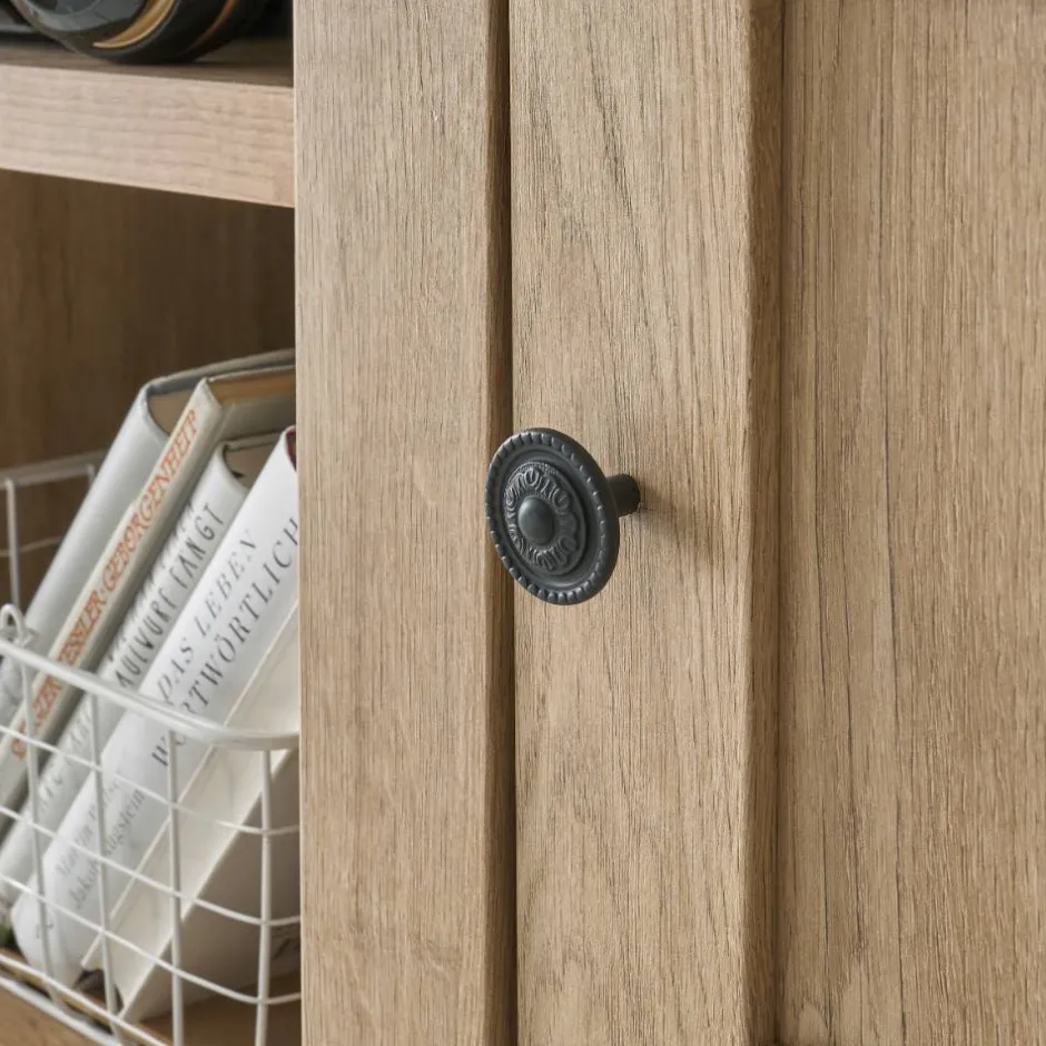 Wohnen Landhaus-TV-Lowboard in Eiche Gold - Hengas