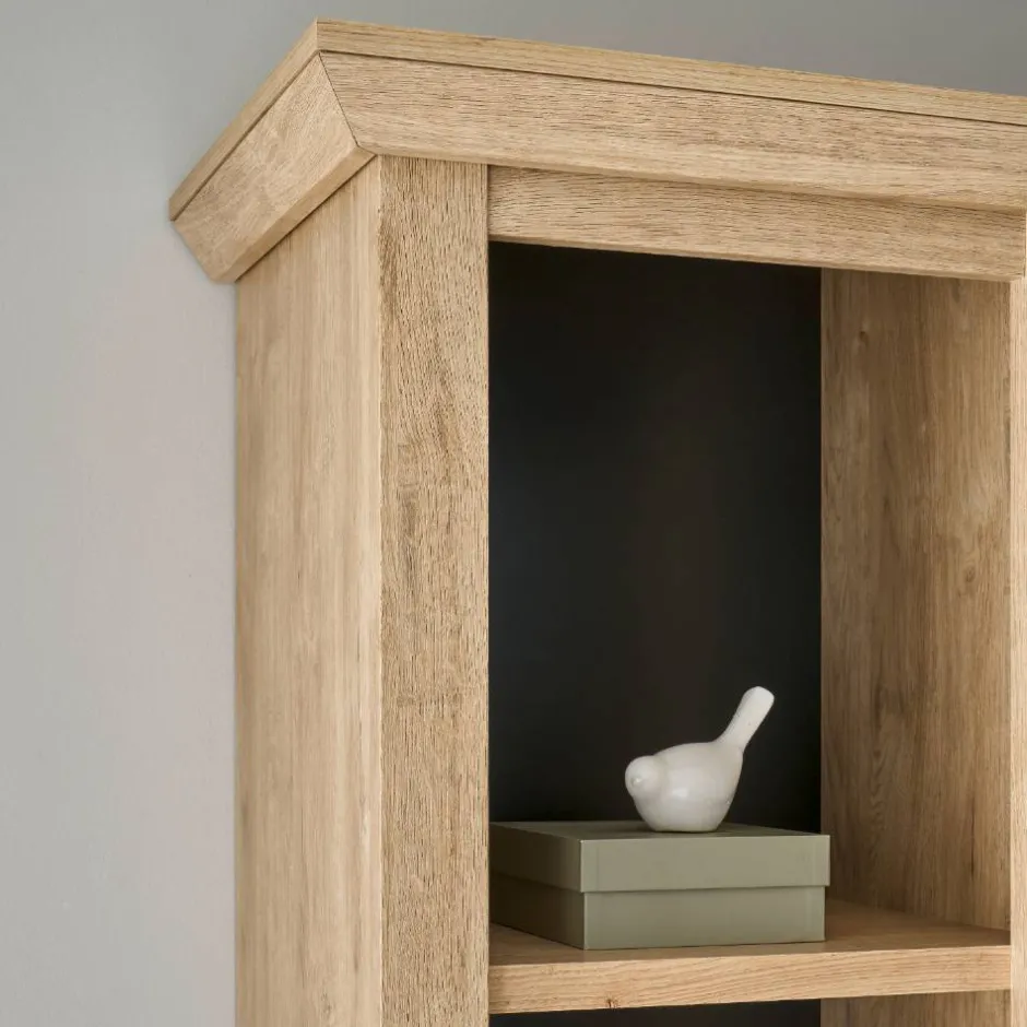 Wohnen Landhaus-Vitrinenschrank in Eiche Gold - Hengas