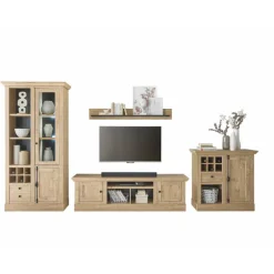 Wohnen Landhaus-Wohnwand Set - Hengas (vierteilig)