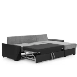 L-Design Bettsofa in Beige und Creme - Dongtana^Wohnen Outlet
