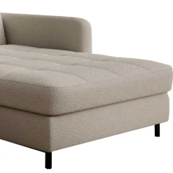 Wohnen L-Design Bettsofa in Taupe Stoffbezug - Gravanti