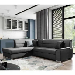 L-Design Funktionscouch in Dunkelgrau - Silecta^Wohnen Online