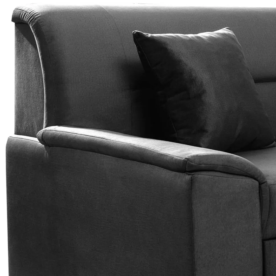 L-Design Funktionscouch in Dunkelgrau - Silecta^Wohnen Online