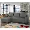 Wohnen L-Design Schlafsofa in Grau Velours - Zlotka