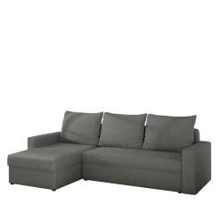Wohnen L-Design Schlafsofa in Grau Velours - Zlotka