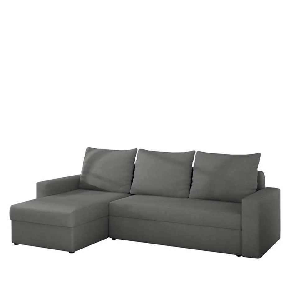 Wohnen L-Design Schlafsofa in Grau Velours - Zlotka
