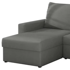 Wohnen L-Design Schlafsofa in Grau Velours - Zlotka